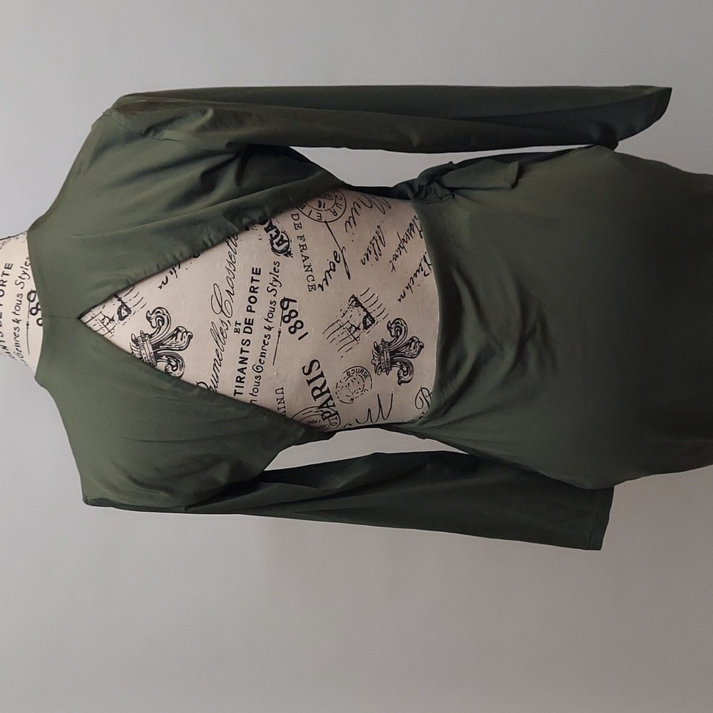 Cuty Fashion Ladies Slim Fit Olive Green Dress - Picture 5 of 9